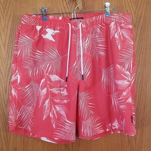 NWOT Michael Kors Hawaiian Palm Leaf Print Swim Trunks Sz L